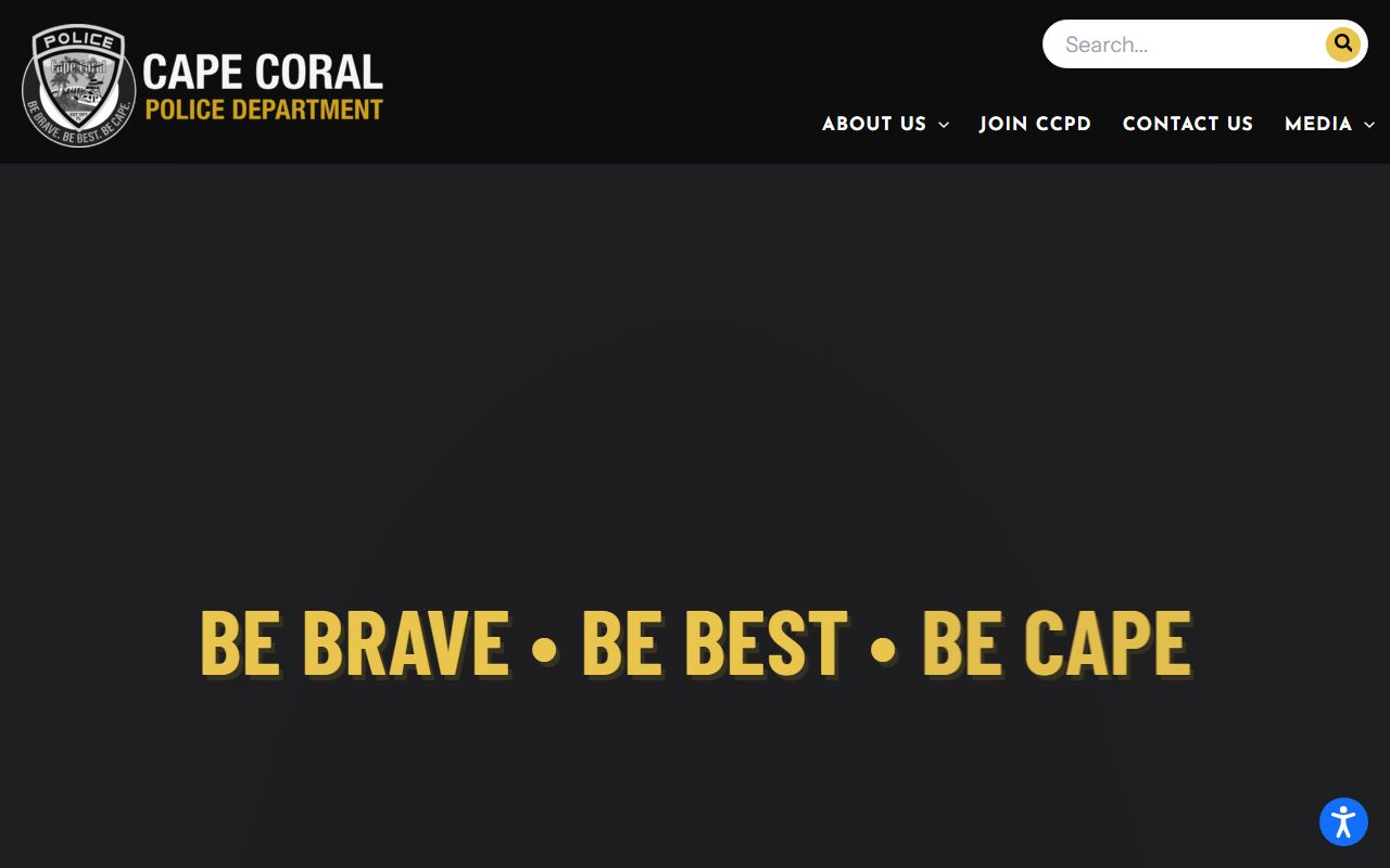 Cape Coral City Police Home showing booking and release records