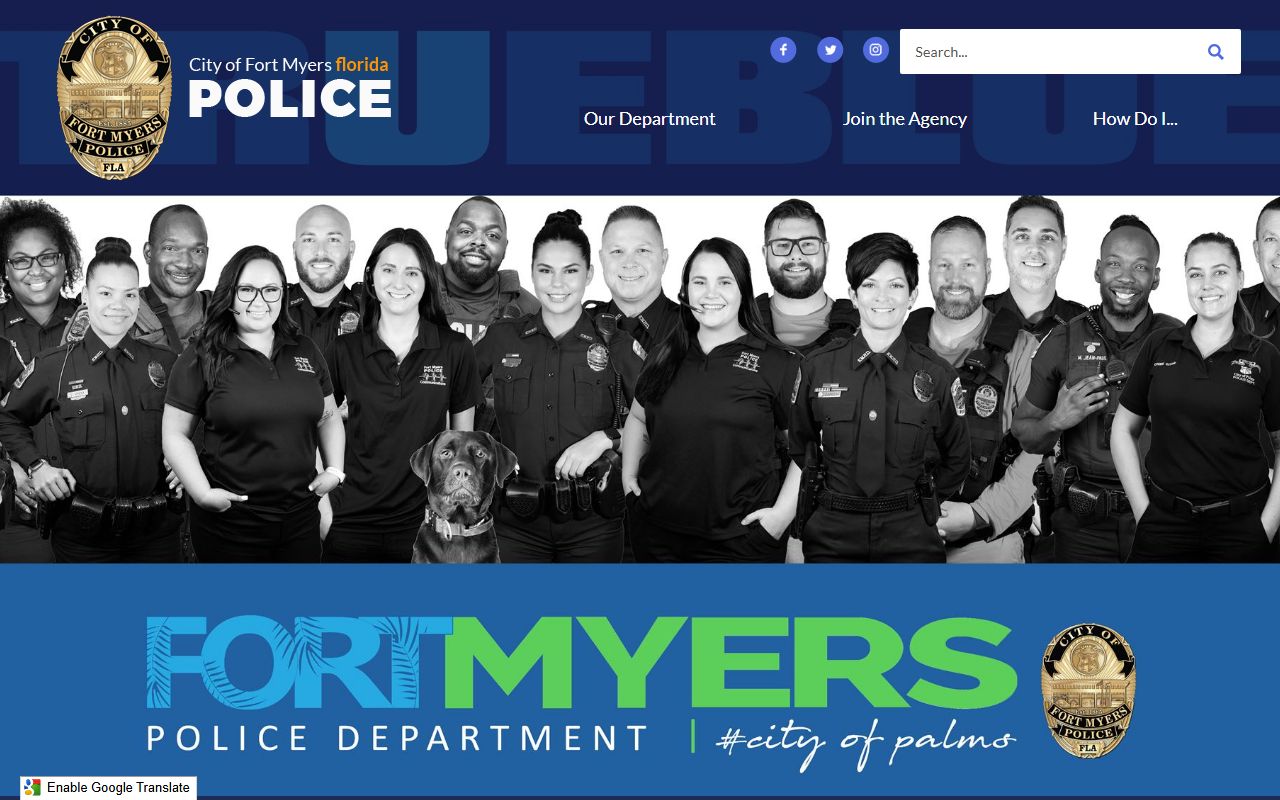 Fort Myers City Public Records Portal page