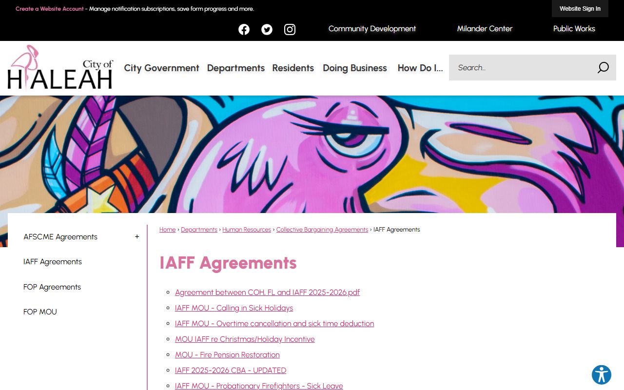 Hialeah City Police Home page