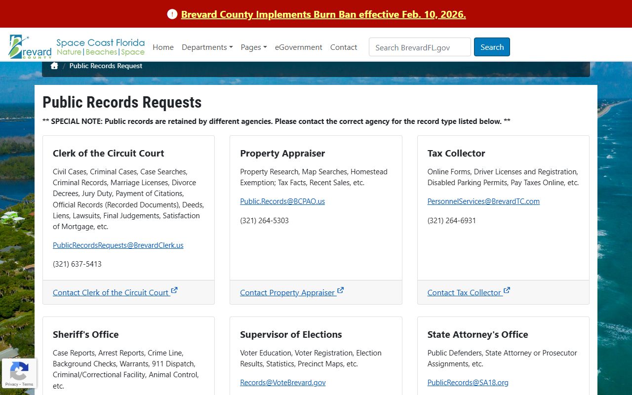 Melbourne County Public Records Portal
