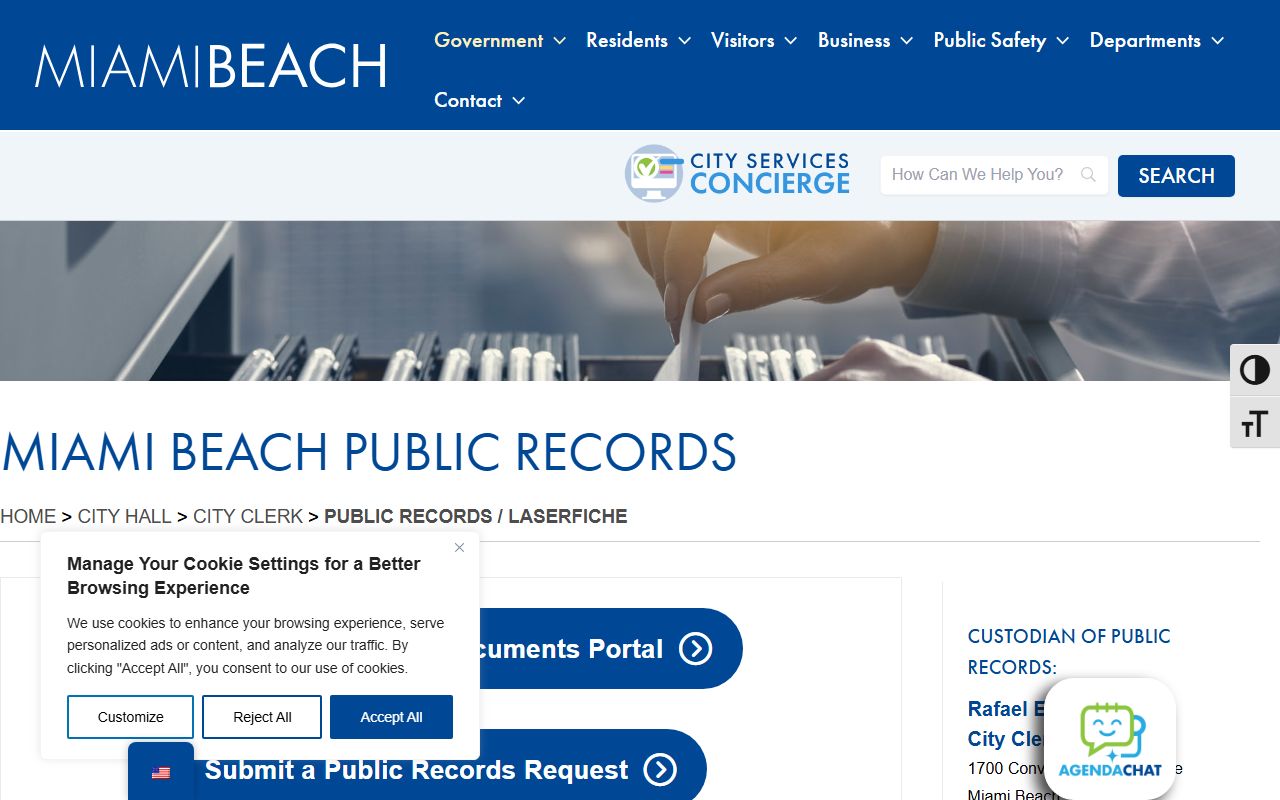 Miami Beach City Clerk Records Info