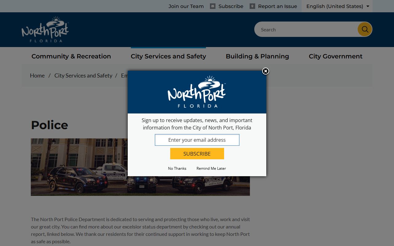 North Port City Police Home