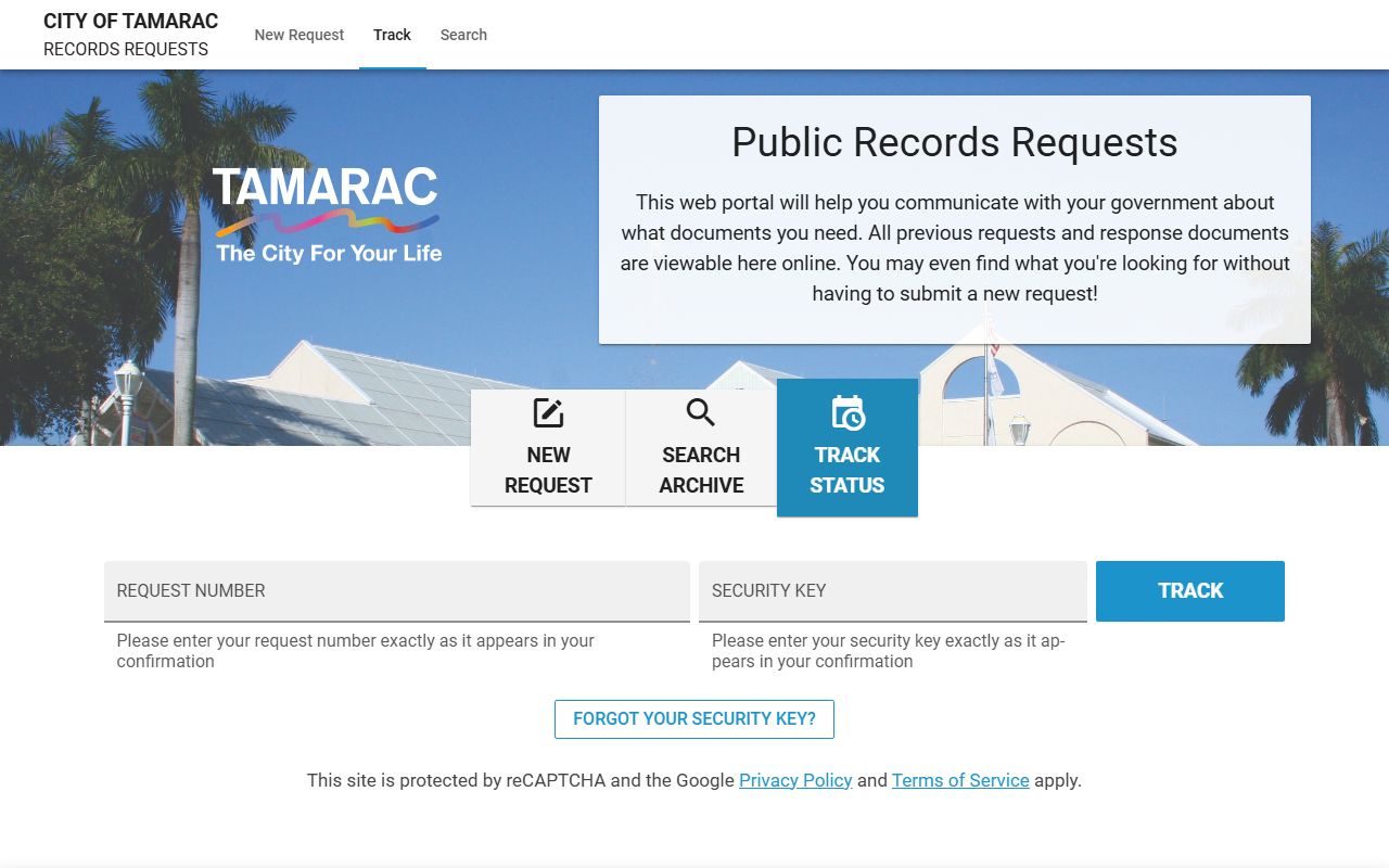 Tamarac police records request portal for detailed arrest reports