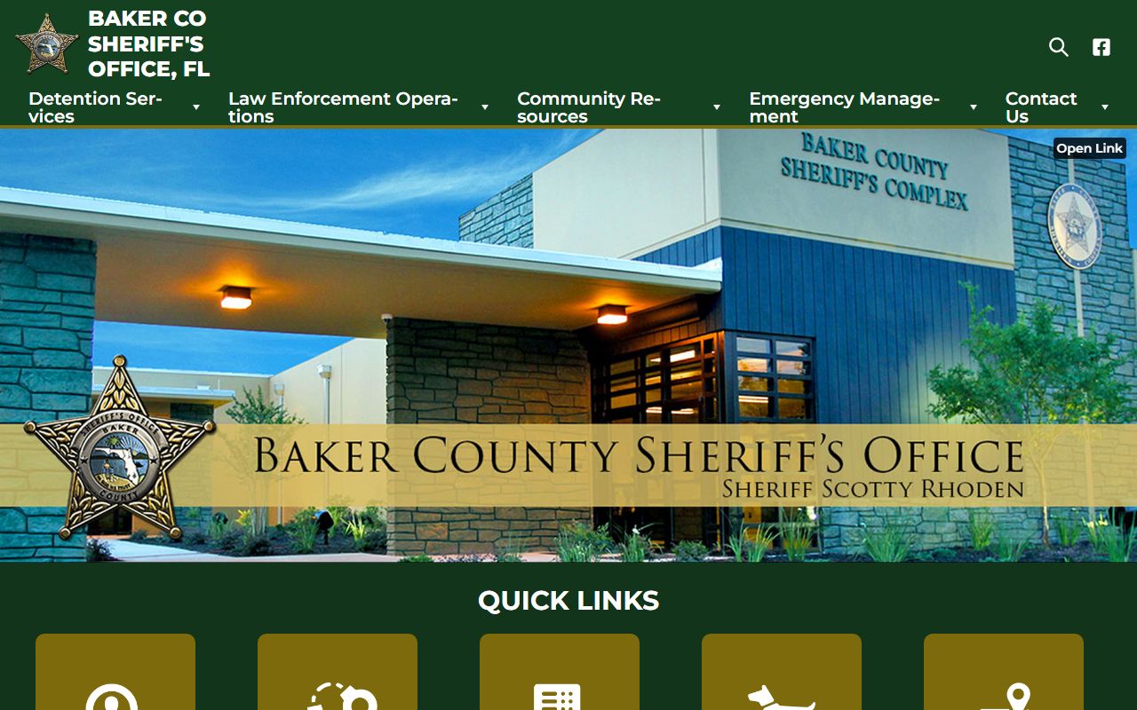 Baker County Sheriff's Office Home for booking releases