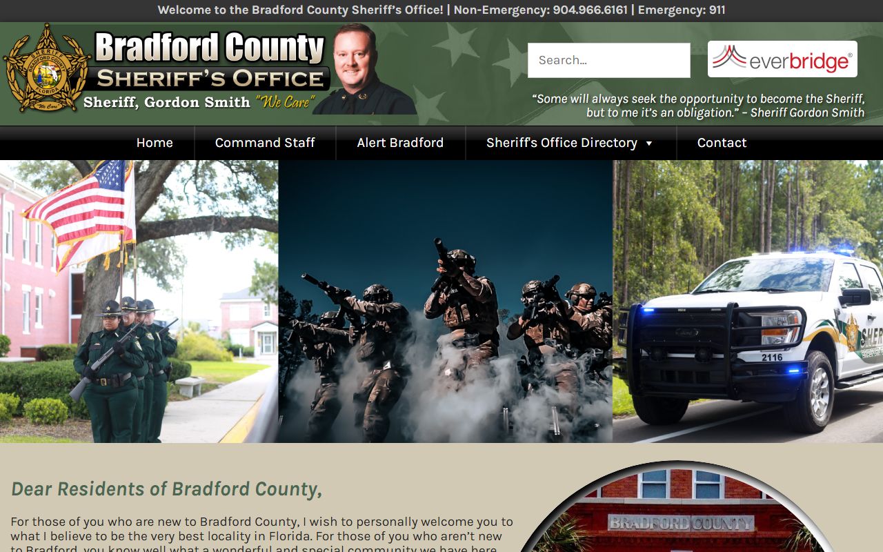 Bradford County Official Website for booking releases