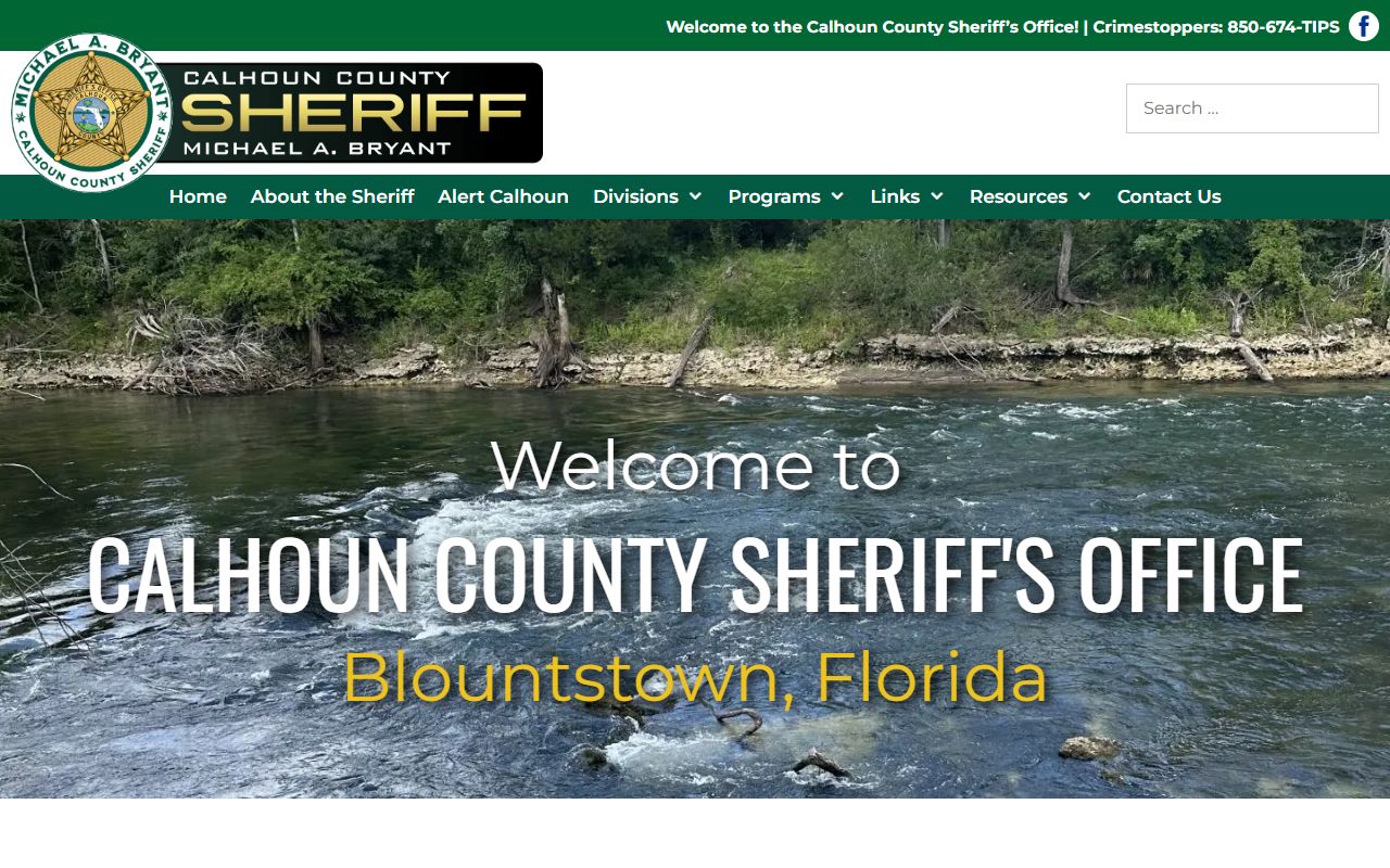 Calhoun County Official Website for booking releases