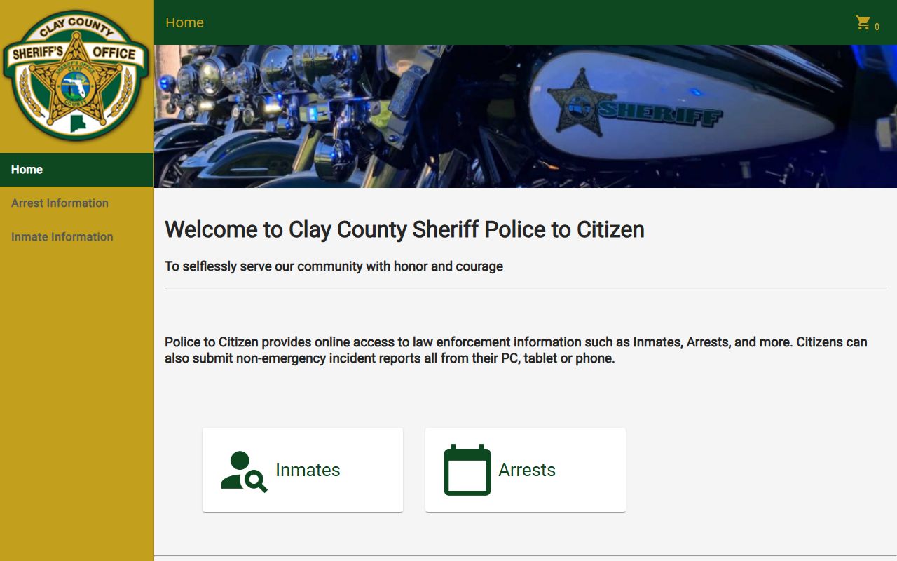 Clay County Police to Citizen Portal for booking releases