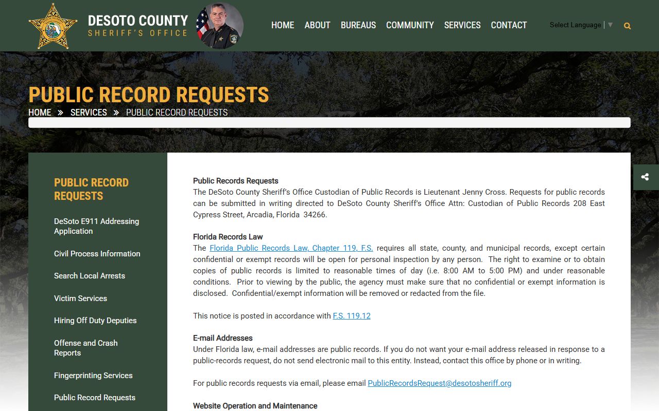 DeSoto County Public Records