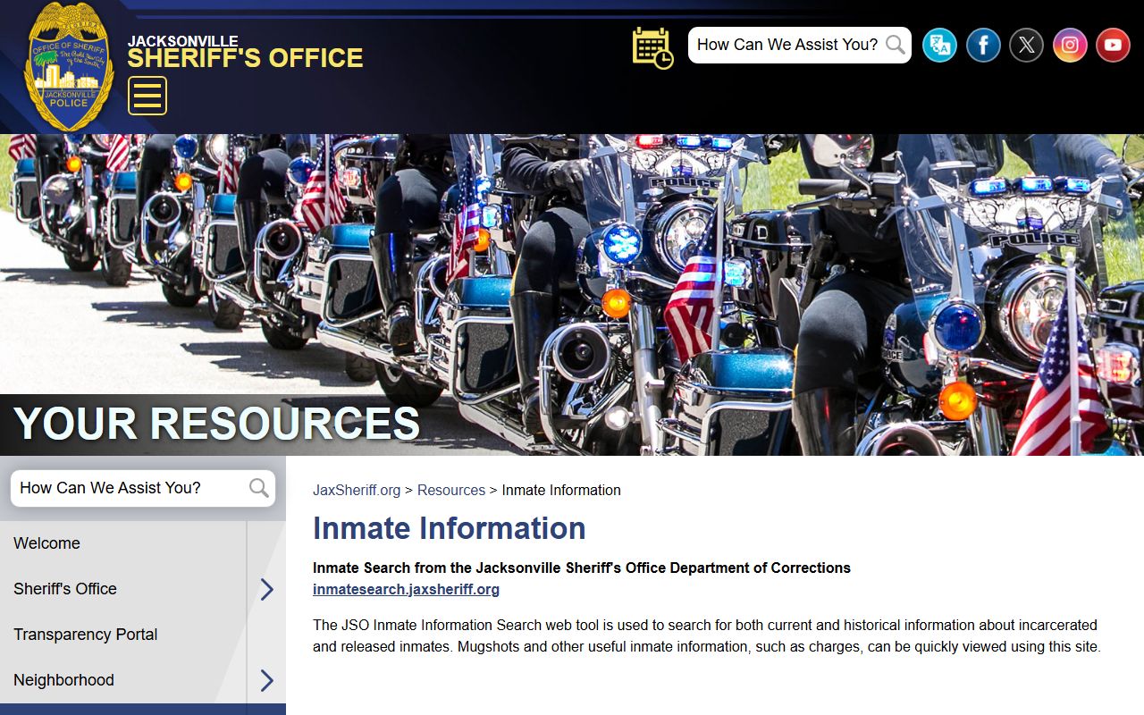 Duval County Inmate Info Page