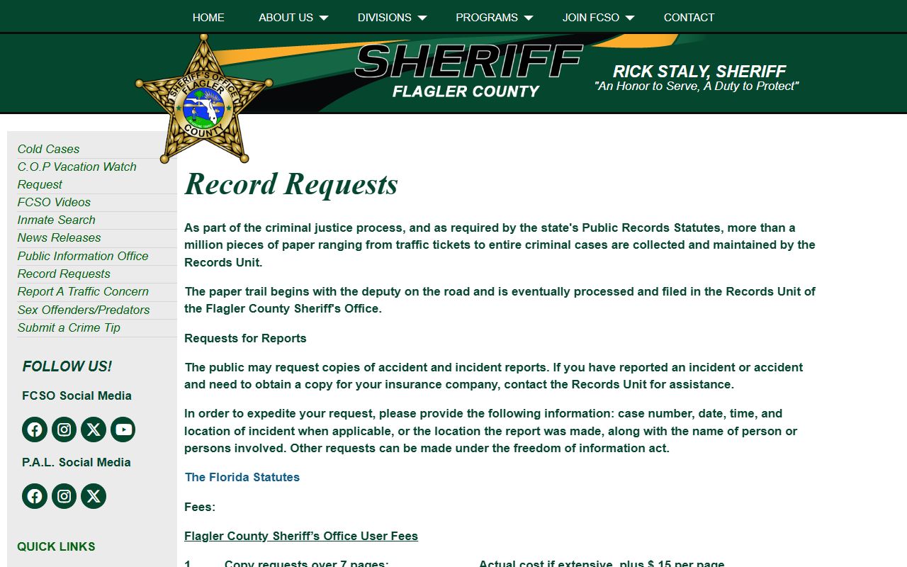 Flagler County Records Unit