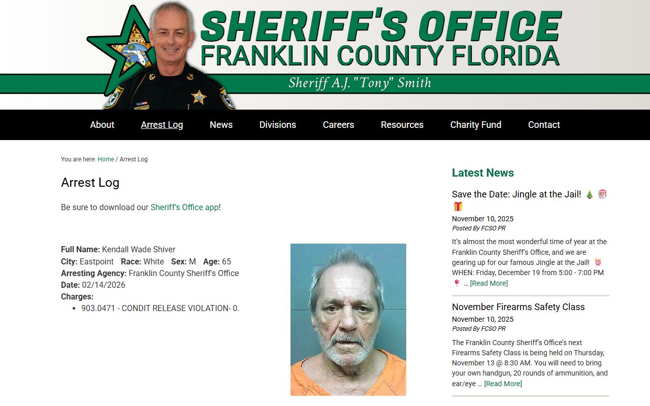 Franklin County Arrest Log