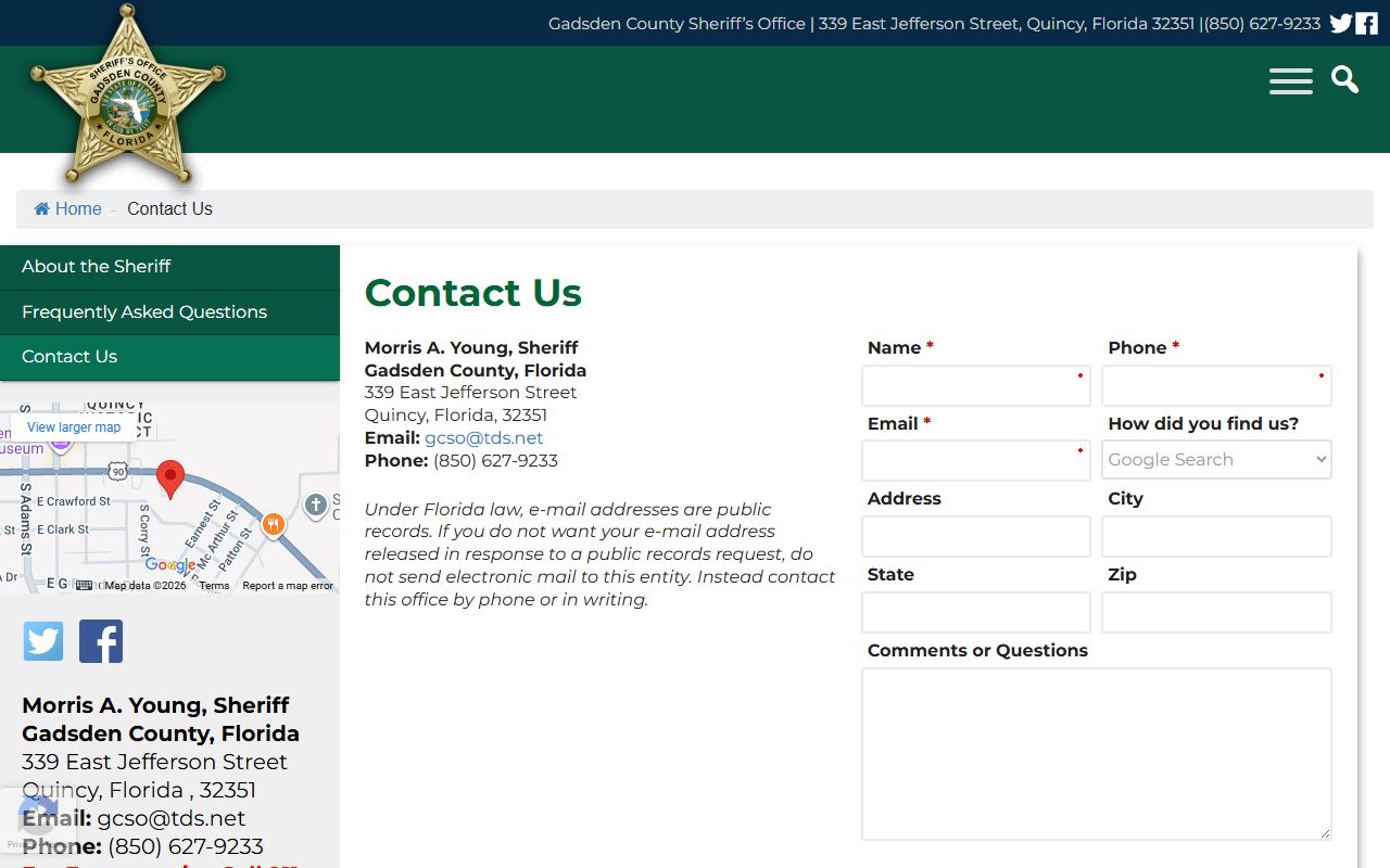Gadsden County Contact Info