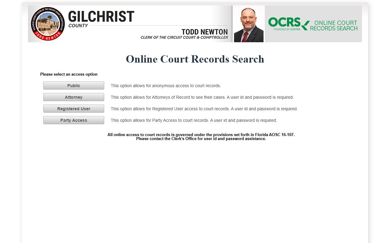 Gilchrist County Court Records