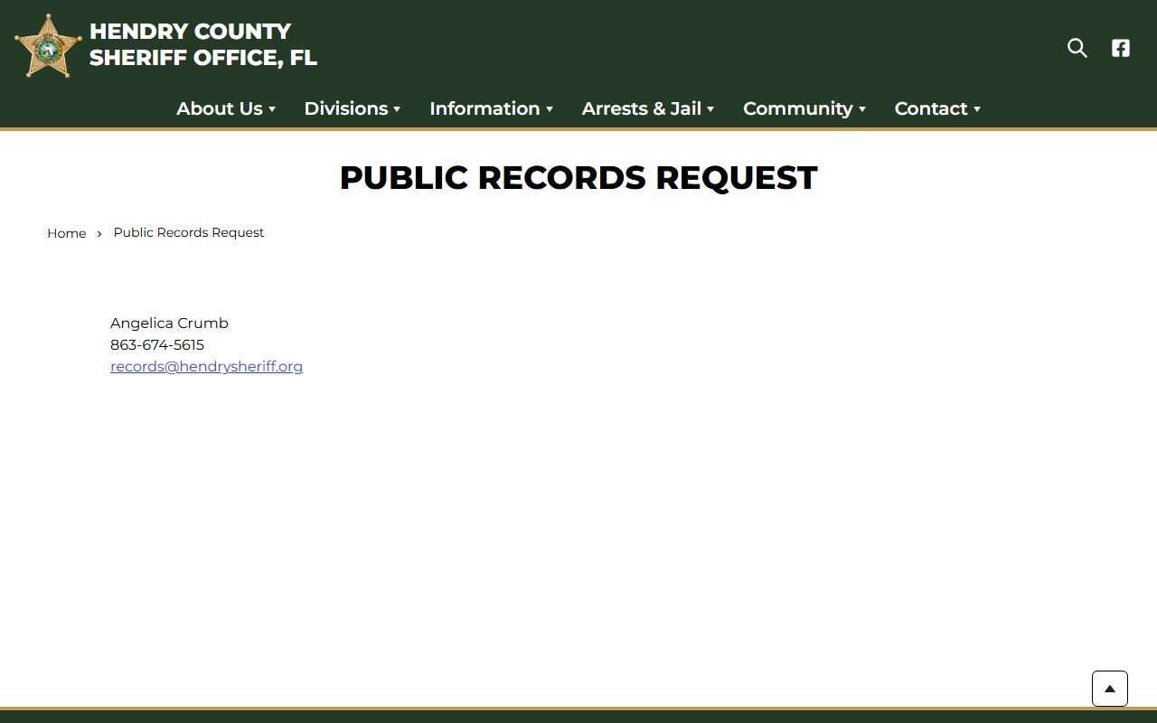 Hendry County Records Request