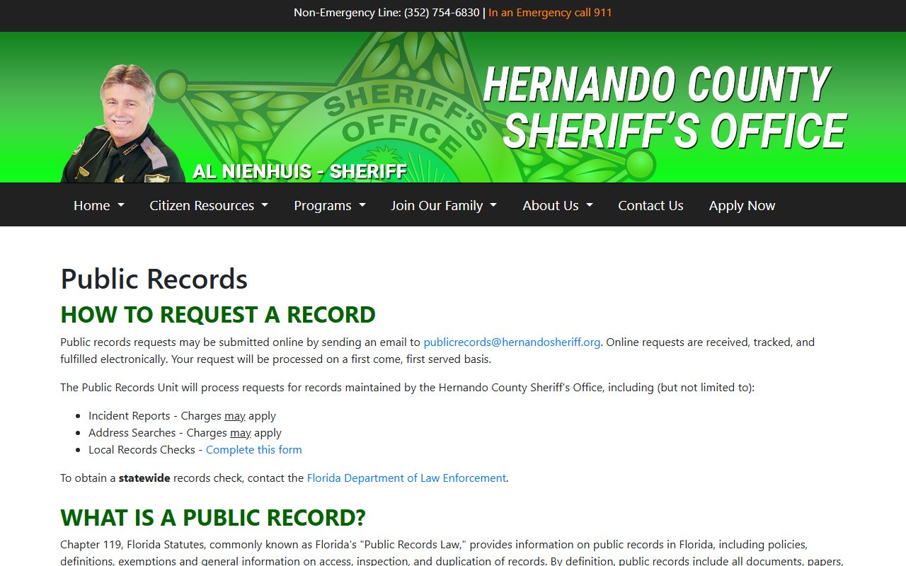 Hernando County Records Info