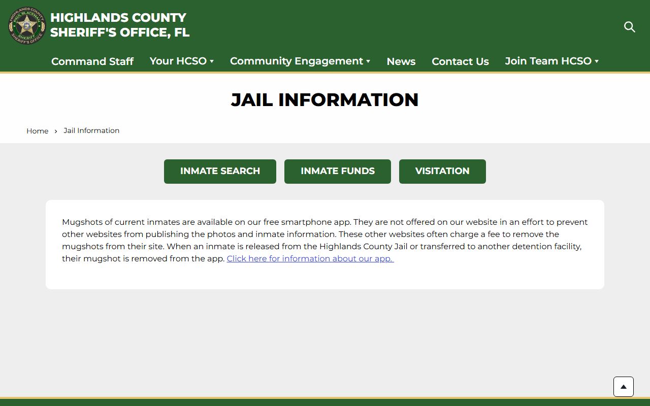 Highlands County Jail Info
