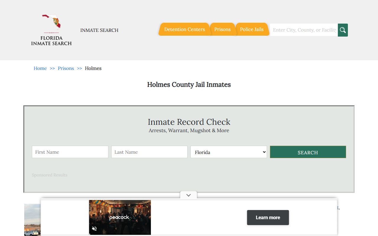 Holmes County Inmate Search