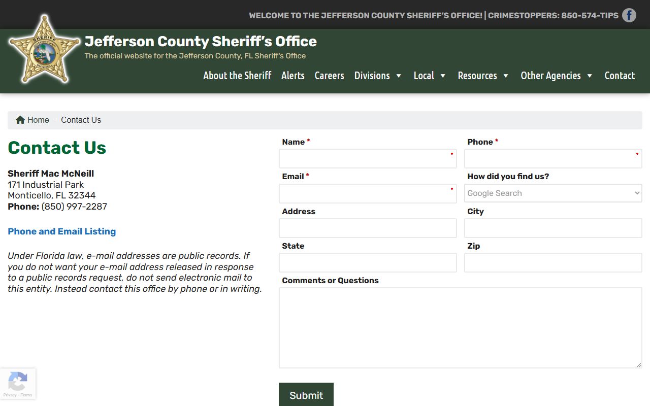 Jefferson County Contact Page