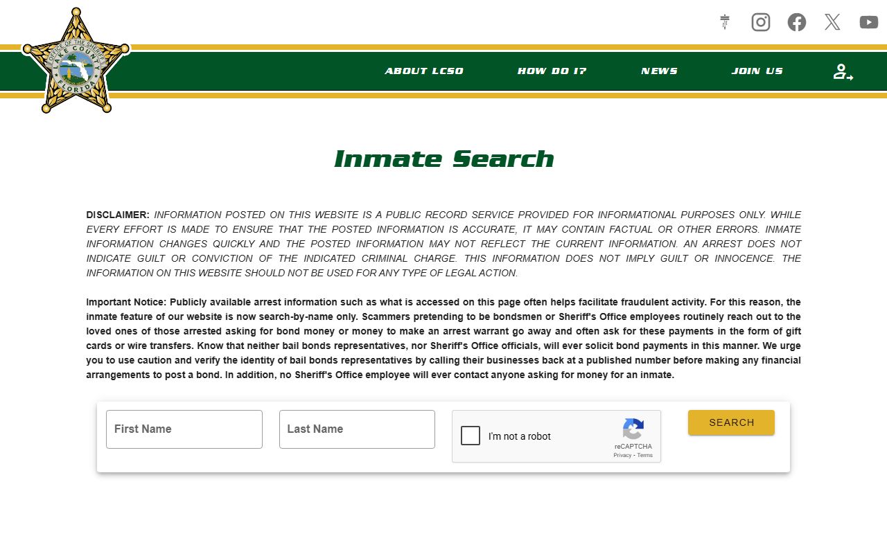 Lake County Inmate Search