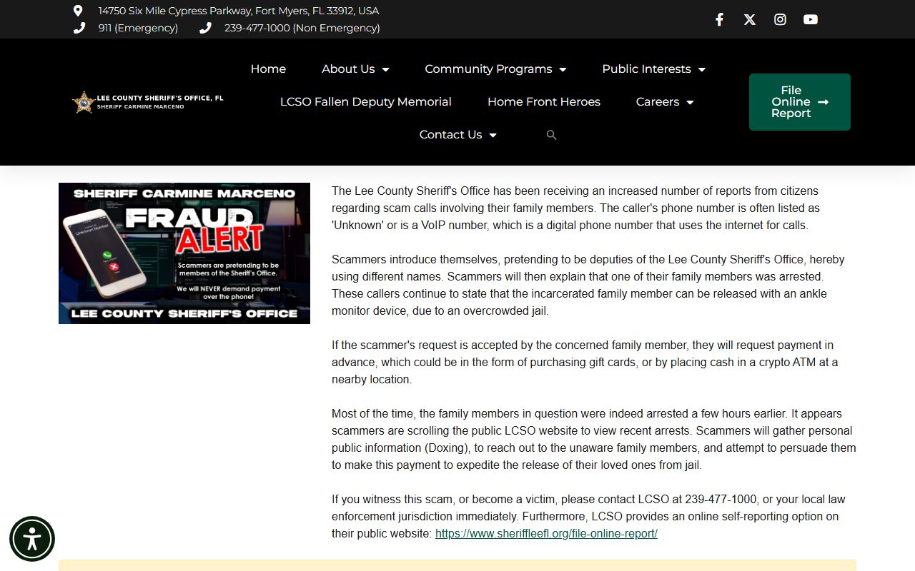 Lee County Booking Search