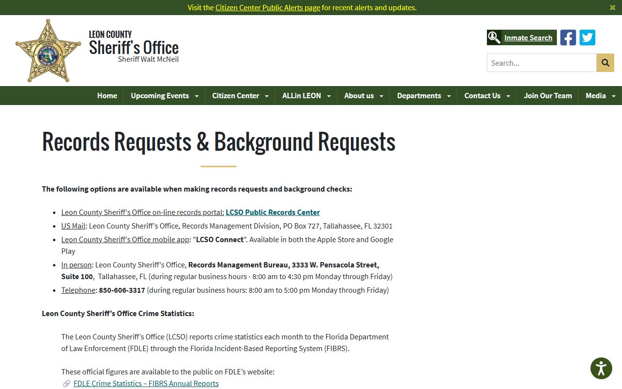 Leon County Records Request