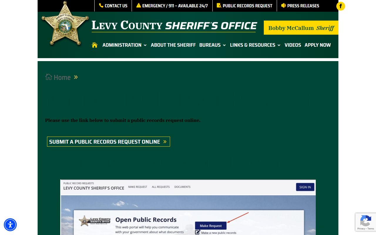 Levy County Records Request