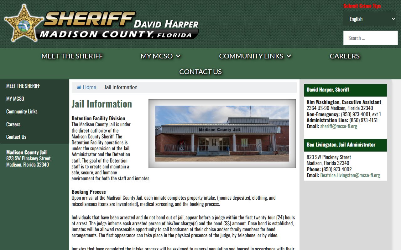 Madison County Jail Info