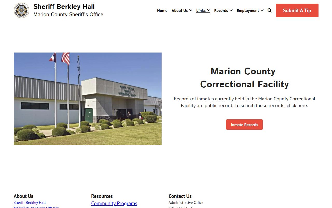 Marion County Inmate Records Resource