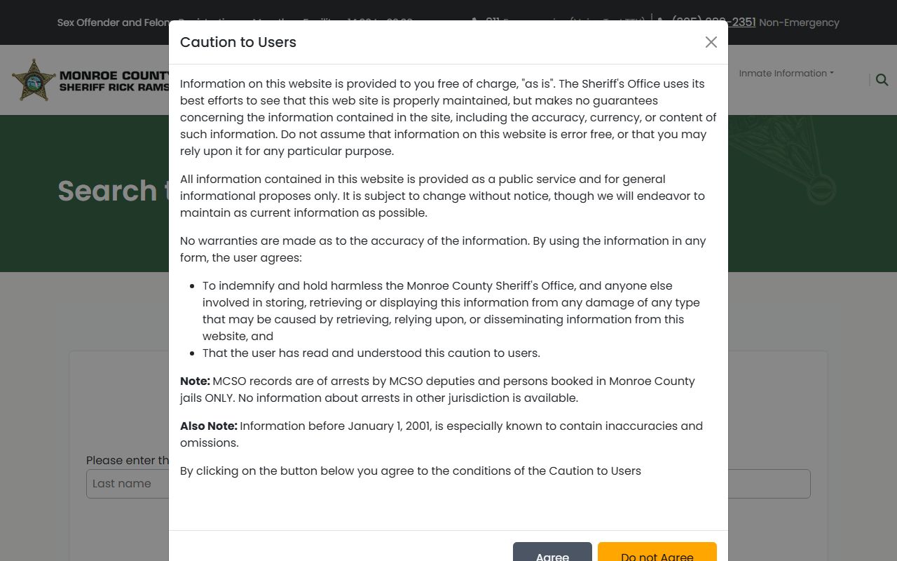 Monroe County Arrest History