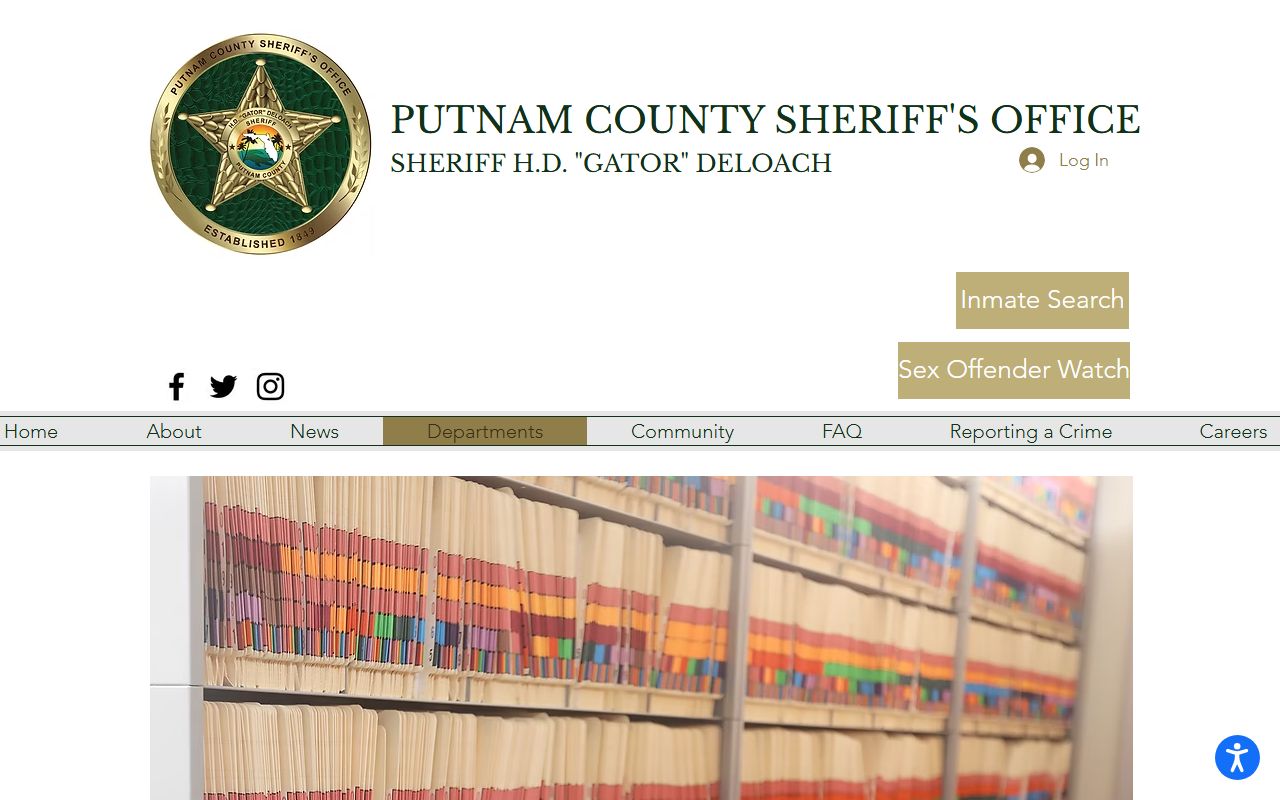 Putnam County Public Records for booking and release records