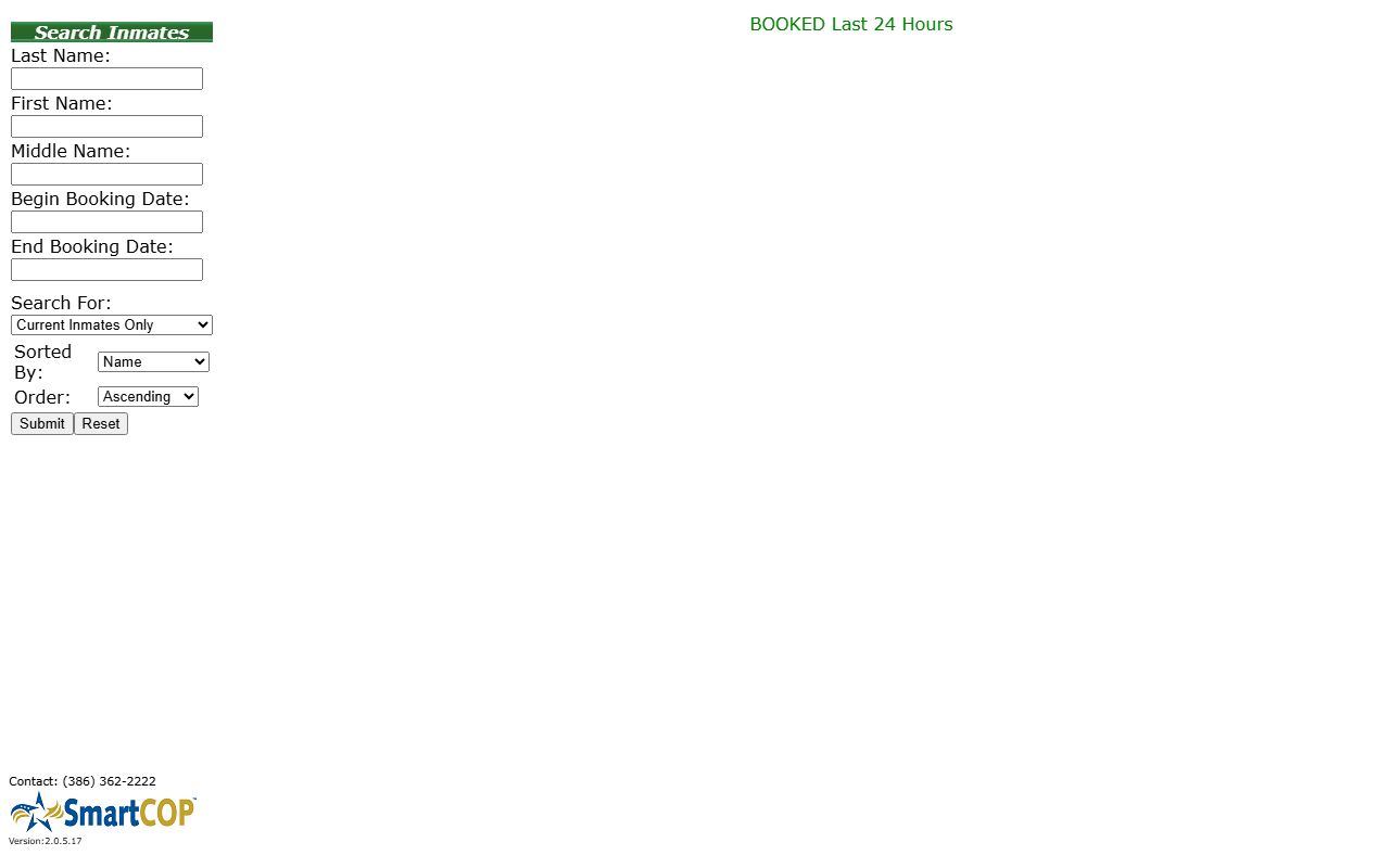 Suwannee County Jail View for booking and release records